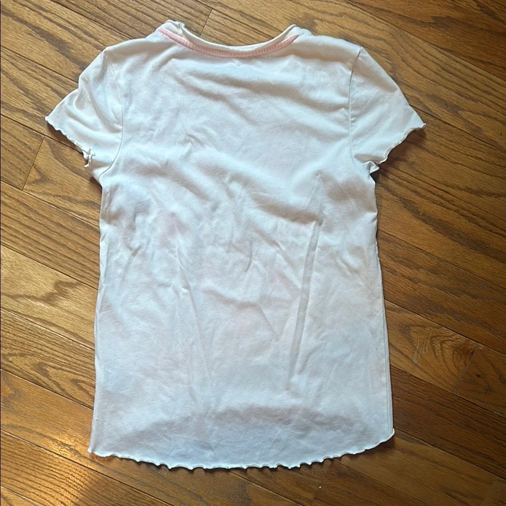 DKNY Short Sleeve Tee with Guitar Print Girls Size Large
